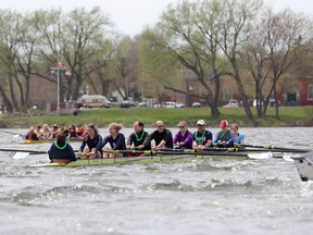 The Kingston Collegiate rowing team held its biennial OARsome FUNdraising Regatta at the Kingston Rowing club on Saturday. The goal for the fundraising regatta was $7,000 to go towards maintenance and repairs of the teams equipment. (Julia McKay/The Whig-Standard)