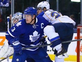 Maple Leafs captain Dion Phaneuf is being shopped, according to Sportsnet's Nick Kypreos. (QMI AGENCY)