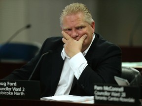 Toronto Councillor Doug Ford at City Hall on Monday, May 12, 2014. (Craig Robertson/Toronto Sun)