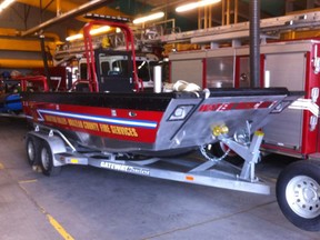 The Drayton Valley/Brazeau County Fire Services has received a new jet boat, which was a budget item approved by Brazeau County. Once ready for launch the boat will enhance the water rescue ability of the department.