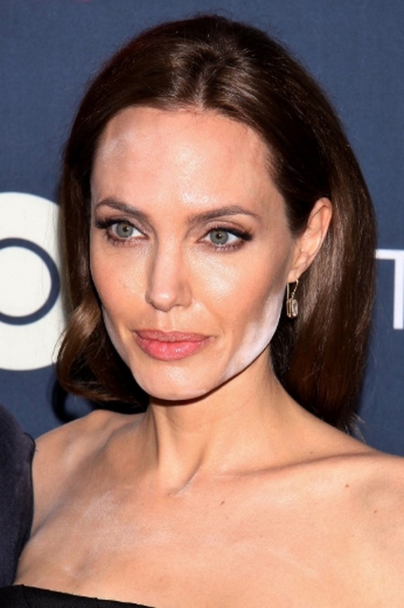 Angelina Jolie Suffers Makeup Malfunction On The Normal Heart Red 8214