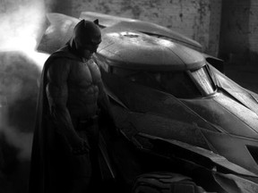 Actor Ben Affleck is seen as Batman on the set of Zack Snyder's Man of Steel sequel. twitter.com/ZackSnyder