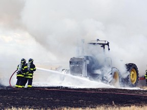 Champion tractor fire