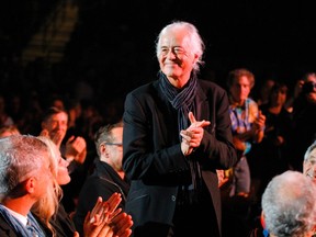 Jimmy Page is introduced during the Berklee College of Music Commencement Concert in Boston, May 9, 2014. REUTERS/Brian Snyder