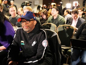 Actor and director Spike Lee attends the press conference of NBA commissioner Adam Silver regarding the investigation involving Los Angeles Clippers owner Donald Sterling (not pictured) at New York Hilton Midtown on Apr 29, 2014 in New York, NY, USA. (Andy Marlin-USA TODAY Sports)