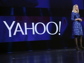 Yahoo CEO Marissa Mayer delivers her keynote address at the annual Consumer Electronics Show (CES) in Las Vegas in this file photo from Jan. 7, 2014. REUTERS/Robert Galbraith/Files
