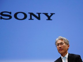 Sony Corp's chief financial officer Kenichiro Yoshida leaves a news conference in Tokyo May 14, 2014.  REUTERS/Toru Hanai