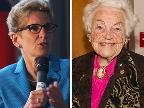 Premier Kathleen Wynne, left, and Mississauga Mayor Hazel McCallion. (Toronto Sun files)