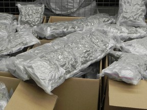 RCMP seized 137 pounds of marijuana from a semi-truck Tuesday, May 13, 2014. Lawrence Edward Millen of Nova Scotia was arrested with possession for the purpose of trafficking.