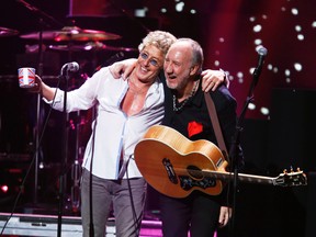 Roger Daltrey (L) and Peter Townshend of The Who perform during the "12-12-12" benefit concert for victims of Superstorm Sandy at Madison Square Garden in New York December 12, 2012.  (REUTERS/Lucas Jackson)
