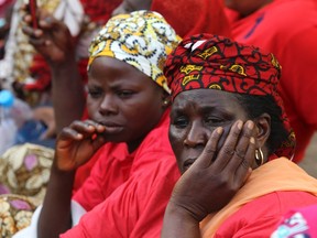 Nigerians take part in a protest demanding for the release of secondary school girls abducted from the remote village of Chibok.

REUTERS/Afolabi Sotunde