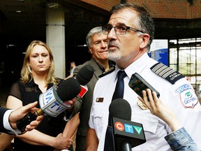 Chief Inspector Marc Leduc of the Gatineau Police announced the arrest of Richard Bisson in the November 2013 murder of his uncle Yvon Normand. May 14, 2014. Errol McGihon/Ottawa Sun/QMI Agency