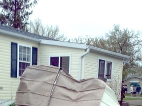 Jamie Harris supplied this photo of some debris at Bender's Trailer Park in Durham. Harris took the photo Wednesday, May 14, 2014 following the previous night's severe weather, which may have included a tornado. PHOTO SUBMITTED