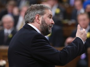 New Democratic Party leader Thomas Mulcair speaks during Question Period in the House of Commons on Parliament Hill in Ottawa May 14, 2014. (REUTERS/Chris Wattie)