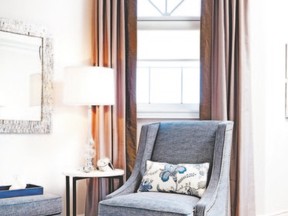 Jane Lockhart says drapery panels can really finish off a room, along with pillows to offer more comfortable lounging.