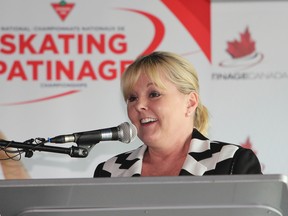 Canadian Olympic and world silver medallist Elizabeth Manley was part of the announcement Wednesday that Kingston will be hosting the 2015 National figure skating championships in January. Julia McKay/The Whig-Standard