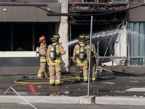 Dozens of people have been left without a home after fire ripped through a ground floor unit of a Mooney's Bay highrise, causing extensive smoke damage throughout. Val Volfson/courtesy photo
