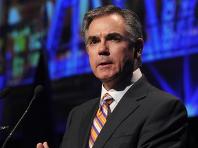 Former MP and potential PC party leadership contender Jim Prentice speaks at the leader's dinner at the Telus Convention Centre in downtown Calgary on May 8, 2014. Stuart Dryden/Calgary Sun/QMI Agency