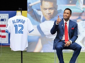 Retired second baseman Roberto Alomar is the first Toronto Blue Jays to have his number retired by the American League team.