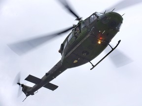 A military helicopter in the air. (Free Press file photo)