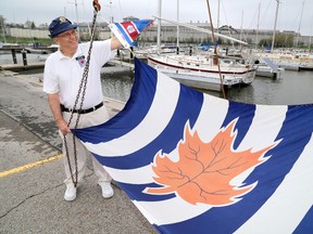Peter French from the Kingston Power and Sail Squadron at Kingston's Portsmouth Olympic Harbour on Wednesday. The group is celebrating its 60th anniversary this weekend. (Ian MacAlpine/The Whig-Standard)