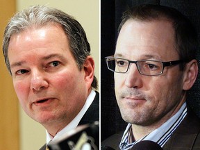 The Pittsburgh Penguins fired general manager Ray Shero (left) Friday and will evaluate head coach Dan Bylsma. (Reuters/QMI Agency)