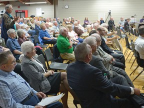 An estimated 300 people attended Wednesday's public information meeting at the Tillsonburg Community Centre. Town Council organized the meeting to get input from the public on Tillsonburg Hydro Inc.
