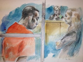 A sketch of Nabil Huruy in court last September. (PAM DAVIES SKETCH)