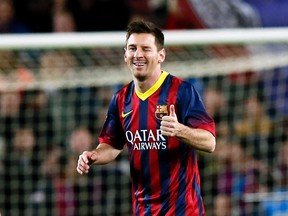 Barcelona star Lionel Messi will become the world's top-paid soccer player with an annual salary of 20 million euros. (Reuters)