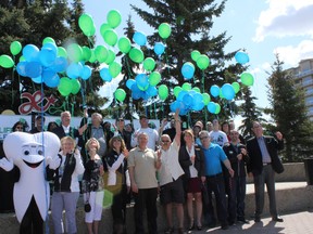 Excitement builds for the second annual Life and Leisure Expo as balloons were released in Central Park on May 13 to launch the countdown to the event, scheduled May 24 and 25. - Karen Haynes, Reporter/Examiner