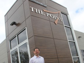 Dr. Mike Rocca stands outside of the building he helped design for his new Dentistry at The Point office in Point Edward. Rocca, a Sarnia resident, is opening the office May 26 after practicing dentistry for 10 years in Wallaceburg.  (TYLER KLUA, The Observer)