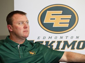 Eskimos head coach Chris Jones says he doesn't have specific timelines for establishing his roster, instead counting on players to establish themselves over the course of training camp. (Perry Mah, Edmonton Sun)