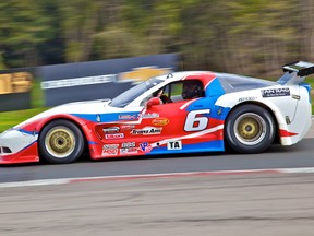 Canadian Tire Motorsport Park owner Ron Fellows, in the No. 6 Derhaag Motorsports Chevrolet Corvette, won the pole for the SCCA Pro Racing Trans Am Series race at this weekend's Speedfest Weekend. (JOHN WALKER/PHOTO