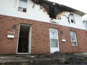 Gatineau firefighters say about $300,000 damage was done to this semi-detached home in Buckingham early Saturday morning. A mother and her baby are recovering in hospital after being rescued by firefighters.
DOUG HEMPSTEAD/Ottawa Sun