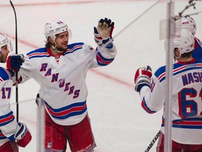 Rangers' Rick Nash ended a 14-game playoff goal-scoring streak on Saturday against the Canadiens in Montreal. (QMI AGENCY/PHOTO)