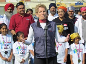 Liberal Leader Kathleen Wynne after the Guru Gobind Singh Children's Foundation Run Sunday, May 18, 2014. (Antonella Artuso/Toronto Sun)