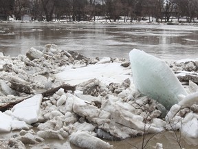Ice jams on the Red River in 2014. (File photo)