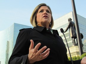 Ontario NDP Leader Andrea Horwath announces she would make investments to cut hospital emergency room wait times in half Tuesday, May 20, 2014. (Antonella Artuso/Toronto Sun)