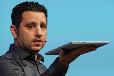 Panos Panay, corporate vice president for Surface computing at Microsoft Corp, unveils the latest models of the Surface tablet in New York May 20, 2014.   REUTERS/Brendan McDermid