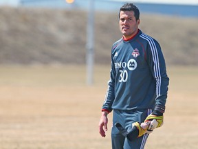 On-loan Toronto FC goalkeeper Julio Cesar will try to backstop Brazil to a World Cup victory at home starting next month. (DAVE ABEL/Toronto Sun)