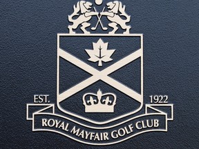 The sign for the Royal Mayfair Golf and Country Club. (Ian Kucerak, Edmonton Sun)