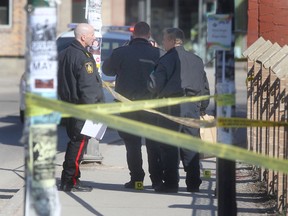 Police are investigating a serious assault in Osborne Village, one man is in critical condition.  Thursday, May 22, 2014. (Chris Procaylo/Winnipeg Sun/QMI Agency)