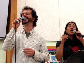 Dylan Bell and Suba Sankaran will perform at the Open Voices Community Choir's spring concert on May 31. (supplied photo)