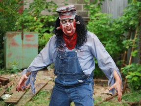 Actor John Migliore plays the part of Tom Zombie, the mascot of the St. Thomas Tom Zombie Festival. (Ben Forrest, Times-Journal)