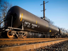 A crude oil train sits in south Philadelphia March 20, 2014. (REUTERS FILE PHOTO/David M. Parrott)