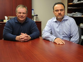 Sarnia Sting owners Rob, left, and Larry Ciccarelli. The Ciccarellis have owned the team since it moved to Sarnia in 1994. OBSERVER FILE PHOTO