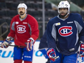 P.K. Subban at Canadiens' practice on Saturday. (Ben Pelosse)