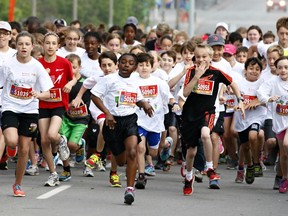 A new initiative aims to get kids moving for one hour a day for the next 24 days. This past weekend, hundreds of kids took part in a kids marathong. Errol McGihon/Ottawa Sun/QMI Agency