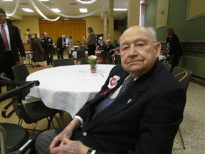 Ed Switocz, 93, a veteran of the 1944 Warsaw Uprising, attends Sunday''s Our History, Our Heroes display at the Polish Hall in Sarnia. A local group spent several months organizing displays of artifacts provided by families of Sarnia's Polish veterans of the Second World War. PAUL MORDEN / THE OBSERVER / QMI AGENCY