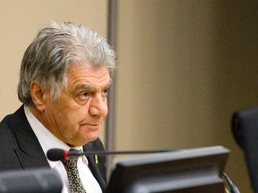 London Mayor Joe Fontana listens to police chief Brad Duncan during a meeting of council's corporate services committee at City Hall in London, Ontario on Tuesday April 8, 2014. 
(CRAIG GLOVER/QMI Agency file photo)
